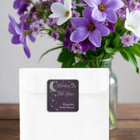 Sticker Carré Fête de mariage écrite dans les étoiles