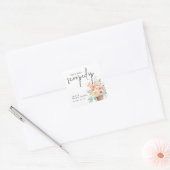 Sticker Carré Fête de Mariage : Elle a été Ramassée (Enveloppe)