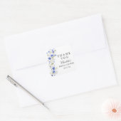 Sticker Carré Fête de mariage Floral Aquarelle (Enveloppe)