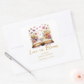 Sticker Carré Fête de mariage Love In Bloom (Enveloppe)