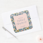 Sticker Carré Fête de mariage pastel vintage rétro (Enveloppe)