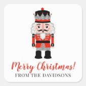 Sticker Carré Fête de Noël de Nutcracker (Devant)