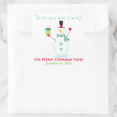 Sticker Carré Fête de Noël de Snowman Favoriser (Sac)