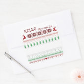 Sticker Carré Fête de Noël Nom du pull moche (Enveloppe)