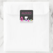 Sticker Carré Fête de science girly (Sac)