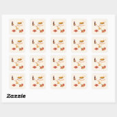 Sticker Carré Fête de style espagnol (Feuille)