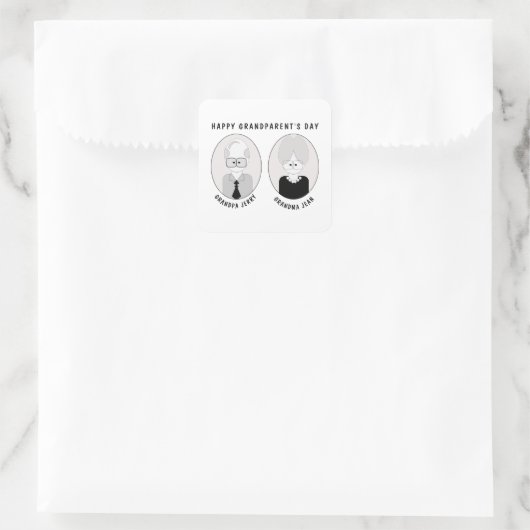 Sticker Carré Fête des grands-parents (Sac)