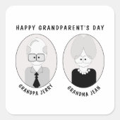 Sticker Carré Fête des grands-parents (Devant)