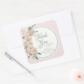 Sticker Carré Fête des mariées d'aquarelle tropicale (Enveloppe)