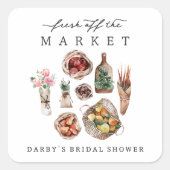 Sticker Carré Fête des mariées du marché agricole (Devant)