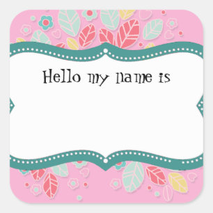 Sticker Carré Fête des mariées Fleur tourbillon de fantaisie