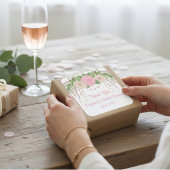 Sticker Carré Fête des mariées florale rose Boho