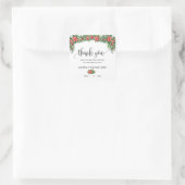 Sticker Carré Fête des mariées Mariage de Noël Merci (Sac)