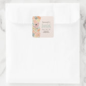 Sticker Carré Fête des mariées ou Mariage floral (Sac)