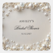 Sticker Carré Fête des mariées perles (Devant)