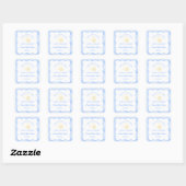 Sticker Carré Fête des mariées principale Squeeze Citron bleu Fa (Feuille)