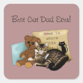 Sticker Carré Fête des pères (Devant)