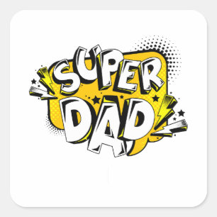 STICKER CARRÉ FÊTE DES PÈRES TSHIRT