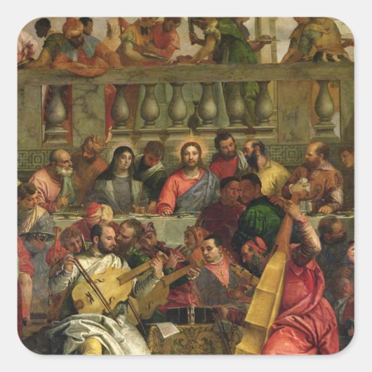 Sticker Carré Fête du mariage à Cana (Devant)