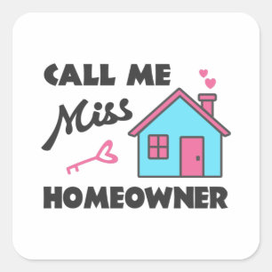 Sticker Carré Fête du réchauffement climatique Appelez-moi Miss 