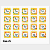 Sticker Carré Fête Junina (Feuille)