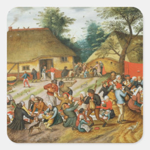 Sticker Carré Fête mariage