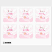 Sticker Carré Fêter c'est une fille (Feuille)