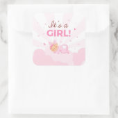 Sticker Carré Fêter c'est une fille (Sac)