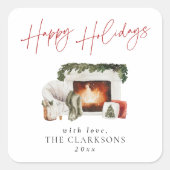 Sticker Carré Fêtes de Noël (Devant)