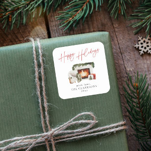 Sticker Carré Fêtes de Noël