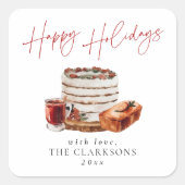 Sticker Carré Fêtes de Noël (Devant)