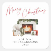 Sticker Carré Fêtes de Noël (Devant)