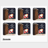 Sticker Carré Fêtes de Noël amusantes (Feuille)