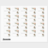 Sticker Carré Fêtons avec BBQ Couples Douche (Feuille)