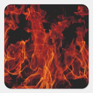 Sticker Carré Feu