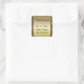 Sticker Carré Feu d'Mariage d'or (Sac)