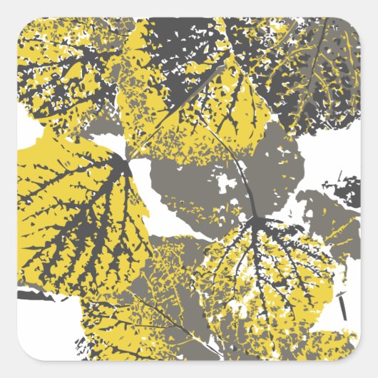 Sticker Carré feuille aspen (Devant)