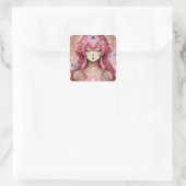 Sticker Carré Feuille d'autocollants Aura Dream Rose (Sac)