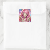 Sticker Carré Feuille d'autocollants Aura Dream Rose (Sac)