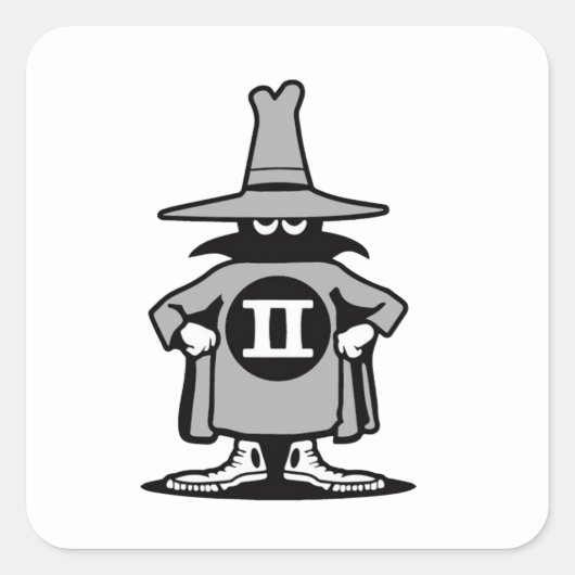 Sticker Carré Feuille d'autocollants de spook (Devant)