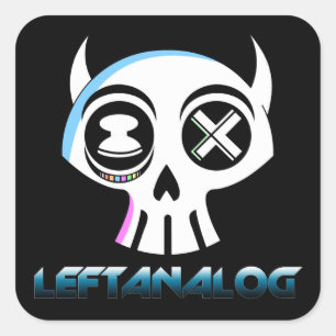 Sticker Carré Feuille d'autocollants de texte analogique gauche