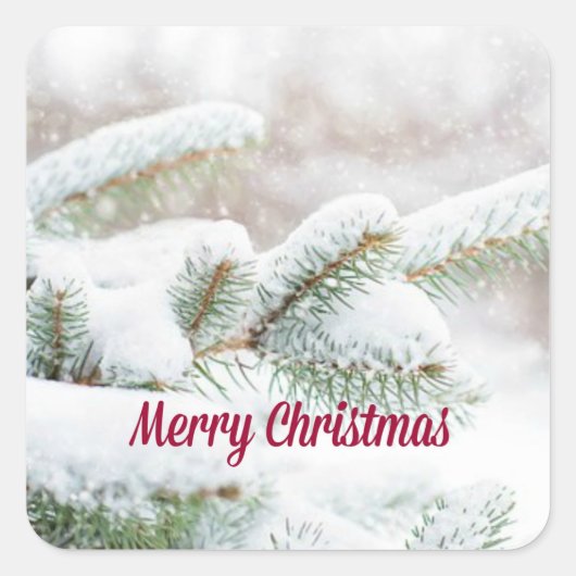 Sticker Carré Feuille d'autocollants Joyeux Noël (Devant)