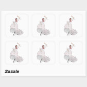 Sticker Carré Feuille d'autocollants pour danseur de flamenco (Feuille)