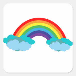 Sticker Carré Feuille d'autocollants Rainbow Weather Tracker