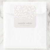 Sticker Carré Feuille de l'apparence blanche moderne (Sac)