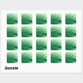 Sticker Carré Feuille de palme - émeraude et vert citron (Feuille)