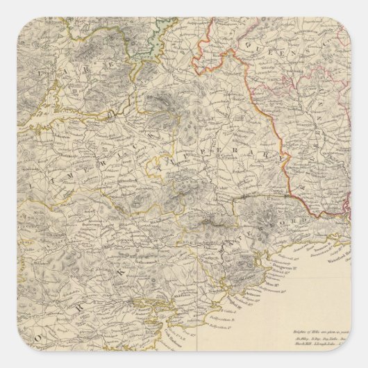 Sticker Carré Feuille de sud de l'Irlande (Devant)