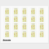 Sticker Carré Feuille de travail éducative d'identification des (Feuille)