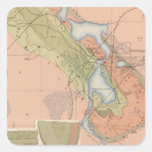 Sticker Carré Feuille détaillée XI de géologie