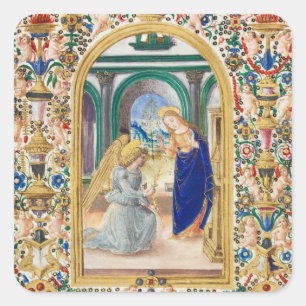 Sticker Carré Feuille d'un livre d'heures